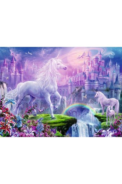 RAVENSBURGER Glitter Unicorn Puzzle, 100 Pieces