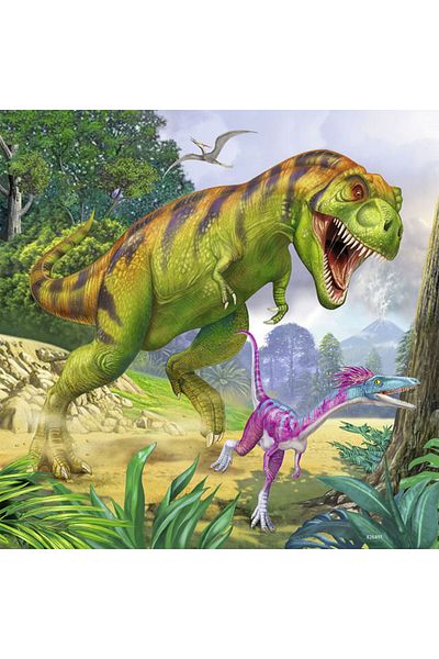 RAVENSBURGER Dinosaur puzzle, 3x49 pieces