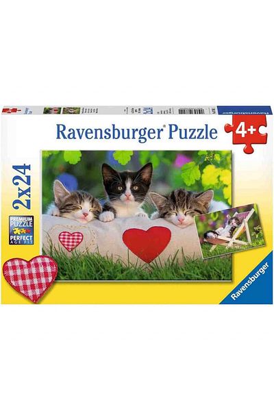 RAVENSBURGER Sleepy Kittens Puzzle, 2X24 Pieces