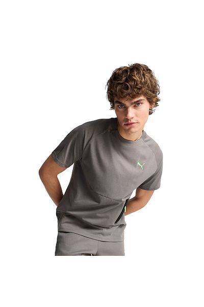 Puma Ανδρικό μπλουζάκι Tech Pocket σε γκρι casual στυλ 62967379