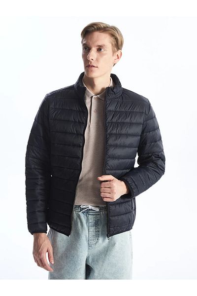LC Waikiki Lcwaikiki Classic Navy Blue Standard Fit Stand Collar Men's Puffer Coat