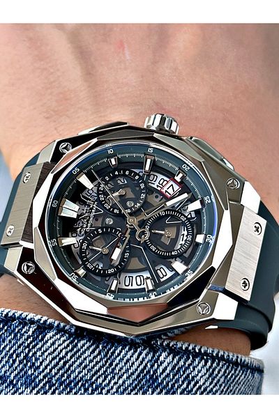 Quantum Gray Wristwatch - Silicone Cord 10 Atm Water Resistance Steel Case Pwg1097Sz Function