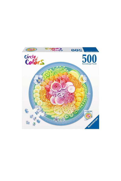 RAVENSBURGER Puzzle Cerc Bol Cu Fructe Si Legume, 500 Piese