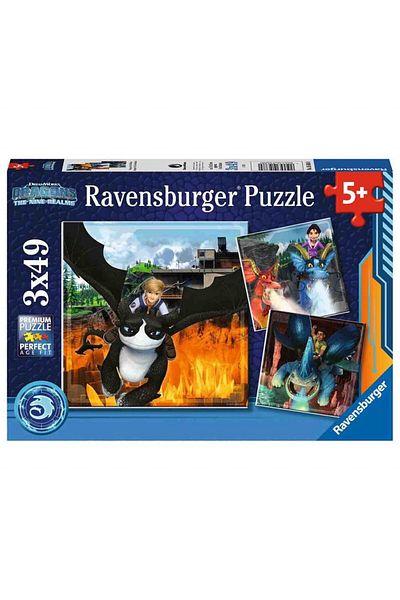 RAVENSBURGER How to Train Your Dragon Puzzle, 3X49 Pieces