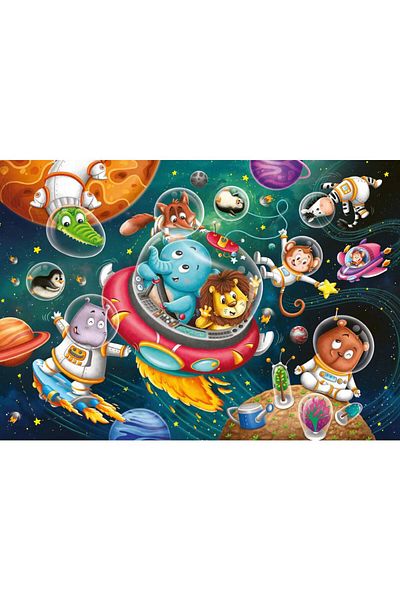 RAVENSBURGER Puzzle animals in space 2x12 pieces