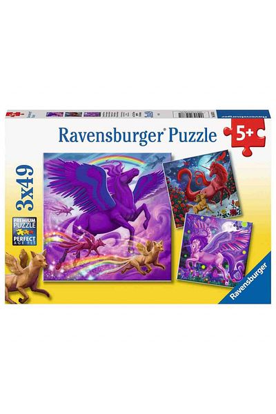 RAVENSBURGER Mythical Animals Puzzle, 3X49 Pieces