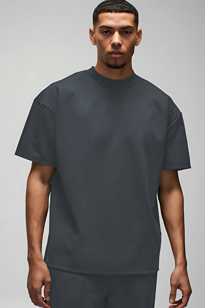 YAKAMEL طقم بدلة رياضية كاجوال للرجال بأكمام قصيرة وكبيرة الحجم