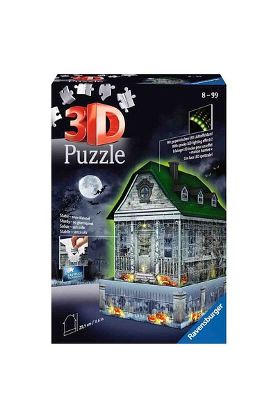 RAVENSBURGER 3D Led Puzzle Haunted House, 216 Pieces