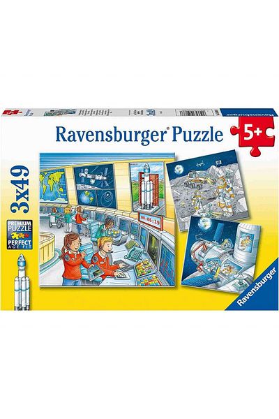 RAVENSBURGER Puzzle Tom and Mia in Space, 3X49 Pieces