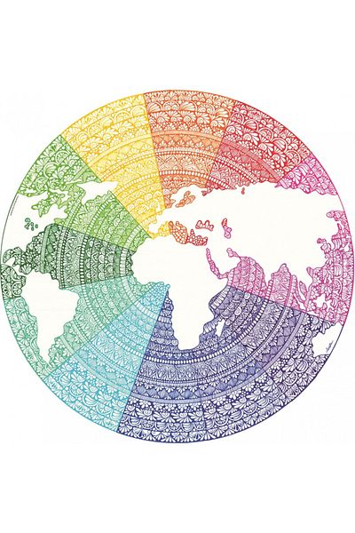 RAVENSBURGER Mandala Circle Puzzle, 500 Pieces