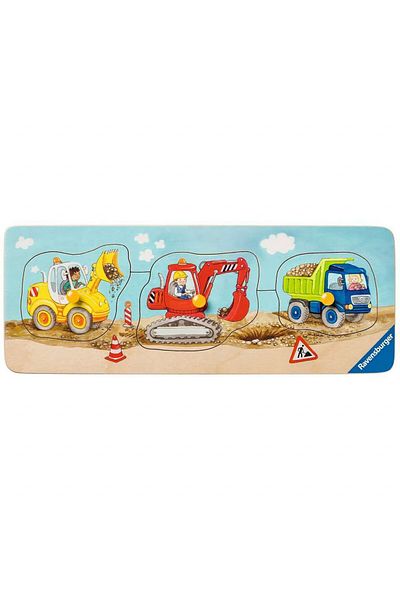 RAVENSBURGER Wooden Puzzle Construction Equipment, 3 Pieces