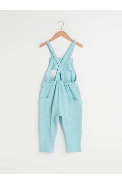 LC Waikiki Lcw Baby Blue Printed Pocket Detailed Baby Boy Jumpsuit Salopet