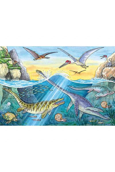 RAVENSBURGER Dinosaurs Puzzle, 2X24 Pieces