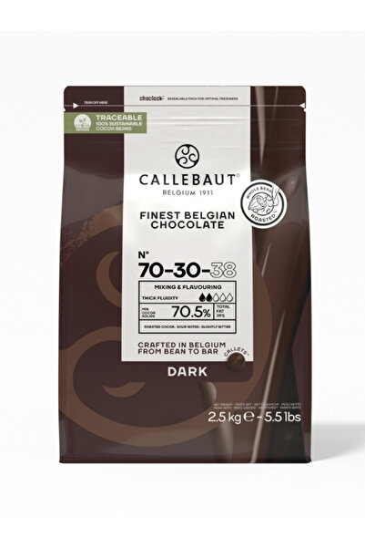 Callebaut 70-30-38 Ekstra Bitter Kuvertür Drop Çikolata 2.5 Kg