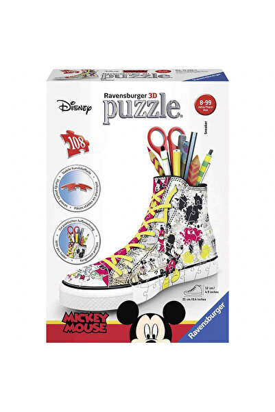 RAVENSBURGER Puzzle 3D Suport Pixuri Sneaker Mickey, 108 Piese