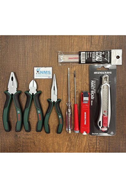 Bosch 8 Parça Profesyonel Çok Amaçlı El Aleti Seti İzeltaş Set Yüksek Kalite ...