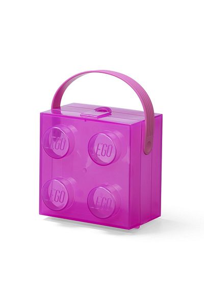LEGO LEGO box 2x2 - transparent purple