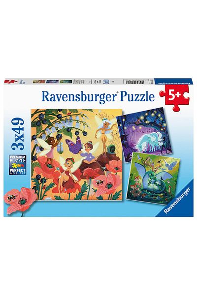 RAVENSBURGER Magical Characters Puzzle, 3X49 Pieces