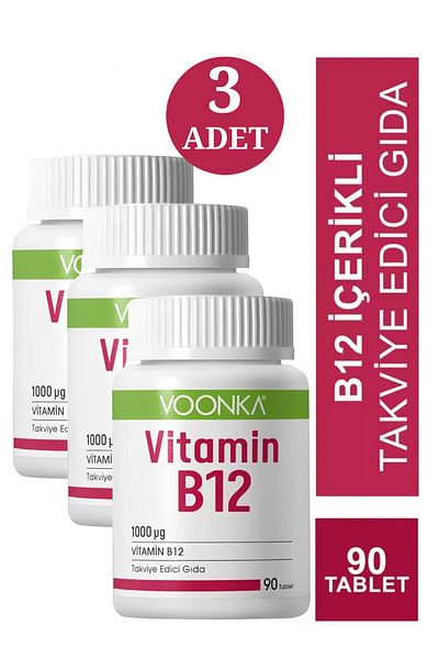 Voonka Vitamin B12 90 Tablets 3 Pieces