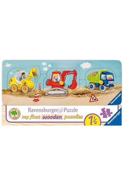RAVENSBURGER Wooden Puzzle Construction Equipment, 3 Pieces