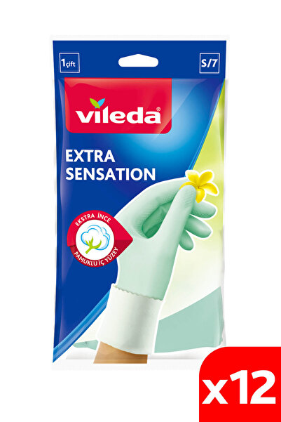 Vileda 12 Pack Extra Sensation Small Size Dish Gloves