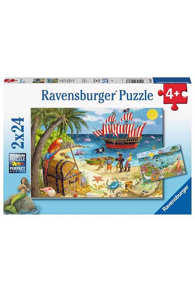 RAVENSBURGER Puzzle Pirati Si Sirene, 2X24 Piese
