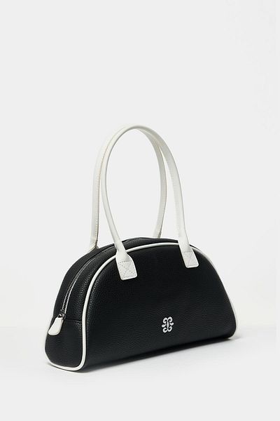 Madamra Schwarze Retro-Hand- und Umhängetasche für Damen