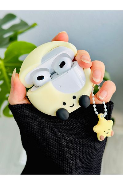 Go Aksesuar Thick Silicone Protective Case with Toy Design Compatible with AirPods 4Th Generation