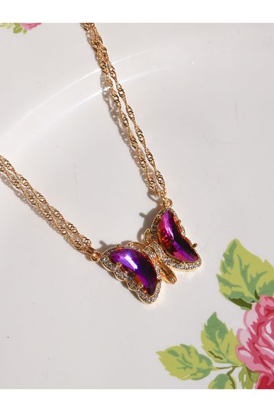 Reorah Collection Dark Pink Magnetic Dating Necklace