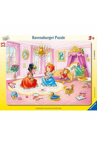 RAVENSBURGER Princesses and Puppies Frame Puzzle 13 Pieces