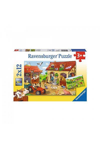 RAVENSBURGER Farm Work Puzzle, 2X12 Pieces