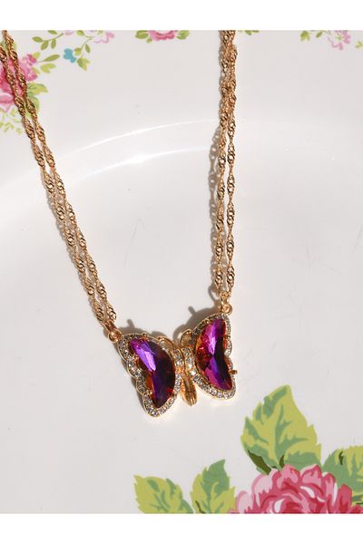 Reorah Collection Dark Pink Magnetic Dating Necklace