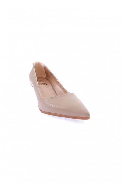 DGN Genuine Leather Women's Low Heel Shoes - Mink