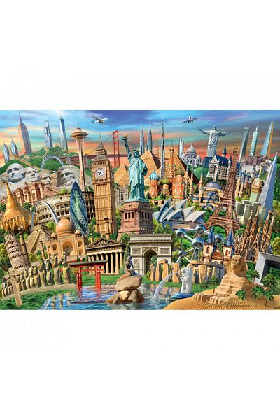 RAVENSBURGER Tourist Attractions Puzzle, 1000 Pieces
