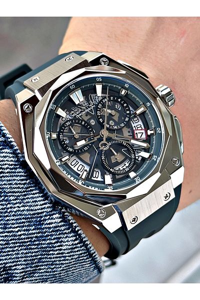 Quantum Gray Wristwatch - Silicone Cord 10 Atm Water Resistance Steel Case Pwg1097Sz Function