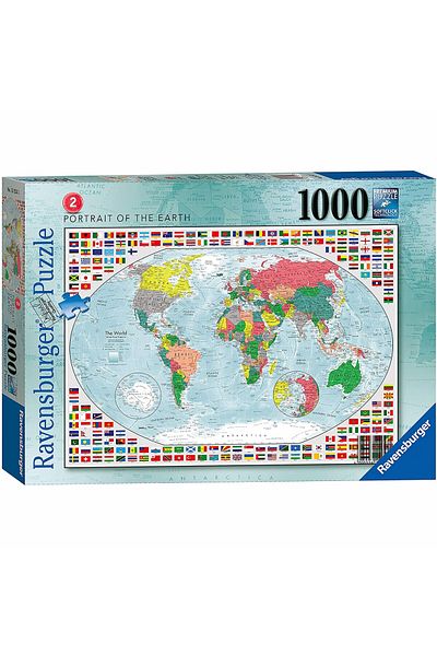 RAVENSBURGER Puzzle Political Map of the World 2, 1000 Pieces
