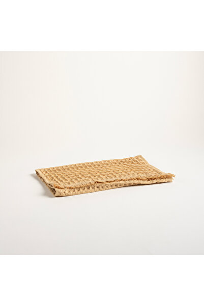Zsa Zsa Zsu Solıd Waffle Pamuk Modal Pamuklu Yüz Havlusu 50x90 Cm Sarı
