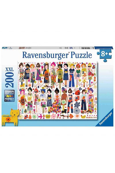 RAVENSBURGER Flowers and Friends Puzzle, 200 Pieces
