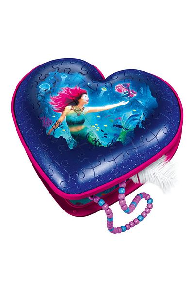 RAVENSBURGER 3D puzzle mermaid heart box 54 pieces