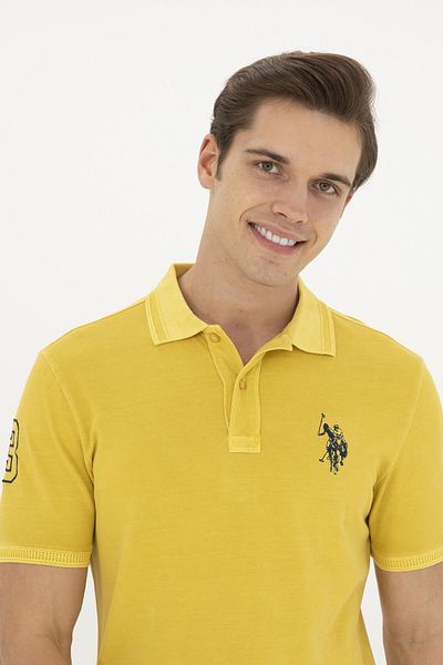 U.S. Polo Assn. Tricou de bază cu gât polo pentru bărbați