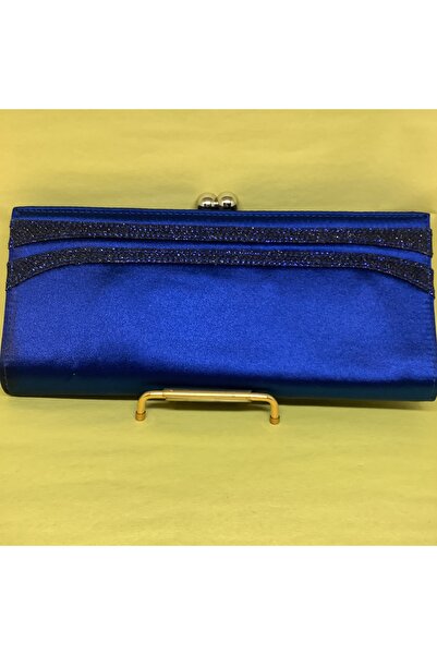 Noemi Saks mavi Saten clutch çanta