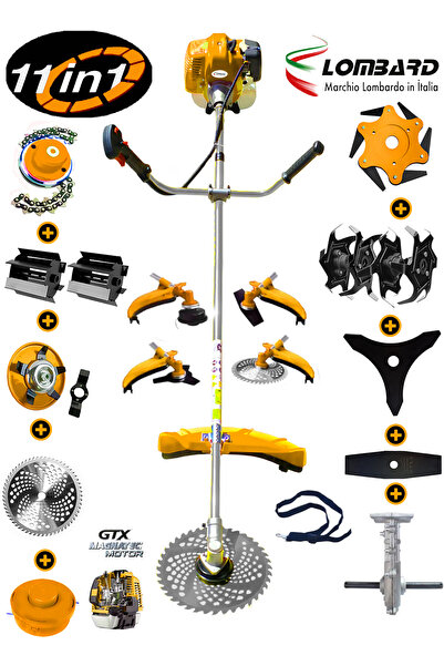 Cros LOMBARD İtalia LX 760 11 İn 1 FULL Set Yan Tipi Benzinli Tırpan + Toprak...
