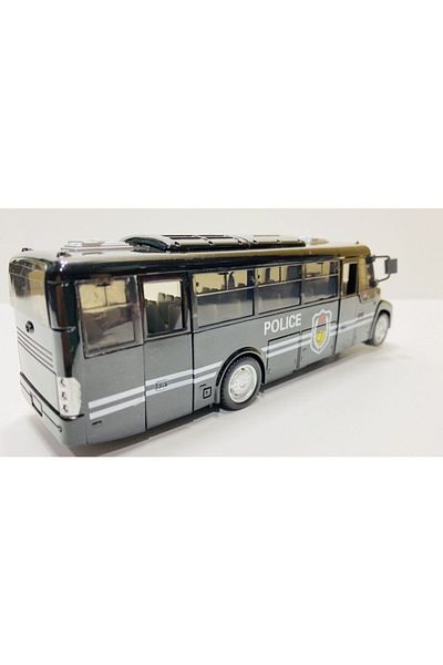 toysandmore 155 Police Bus Toy with Light Siren Sound Opening Door