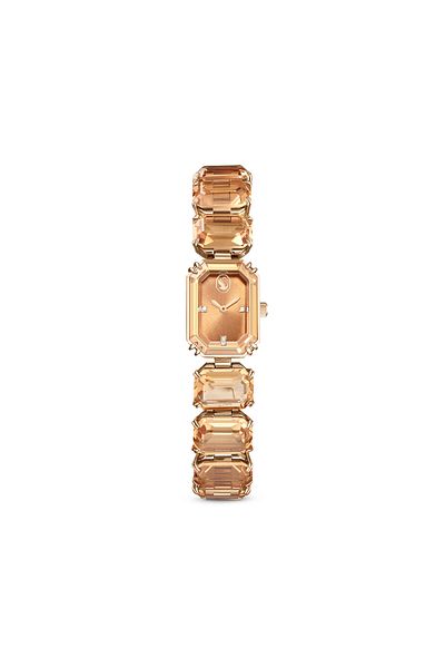 Swarovski Watch, Octagon Cutout Bracelet, Brown, Champagne Gold Color Surface