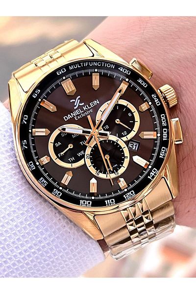 Daniel Klein Steel Cord Internal Functions Active 3 Atm Water Resistant Men's Wristwatch E.14001.5