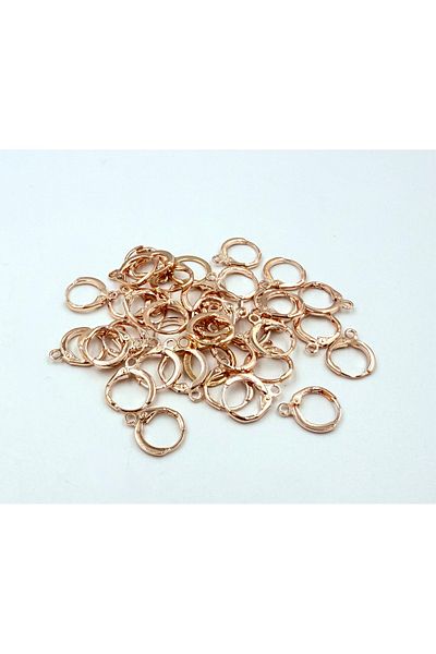 yiğit aksesuar 10 Pieces of Non-Tarnish Rose Moon Hook Earring Hook Jewelry Material
