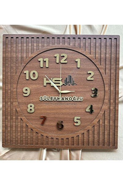 esamore concept Kare Gold Rakamlı Kişiselleştirilebilir 50x50 Cm Duvar Saati ...
