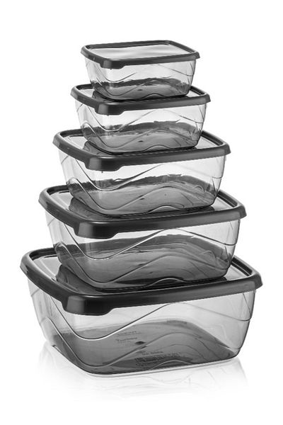 ELDİPA 5-Piece Karakar Lid Storage Door 5-Piece Dry Food Ration Pulses Anthracite
