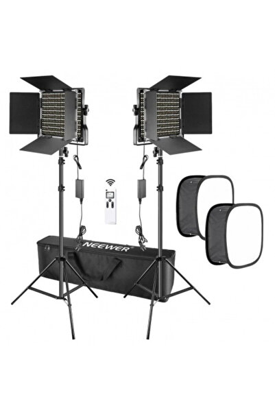 NEEWER Kit 2 Panouri Neewer Bi Color 660 LED, 2 difuzoare softbox, telecomand...