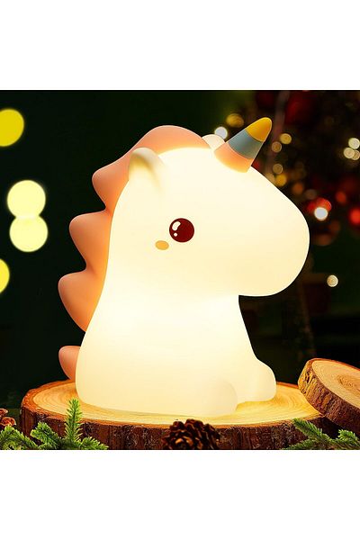 AWH Cute Unicorn Lamp – Color Changing Options, Tap-to-Light Feature, Portable & Safe Night Light
